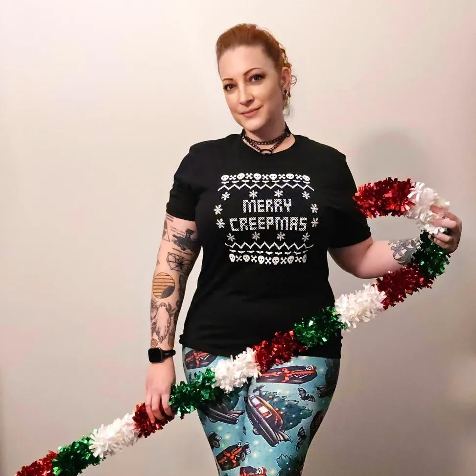 Christmas Merry Creepmas Ugly Sweater Tee - Unisex Shirt