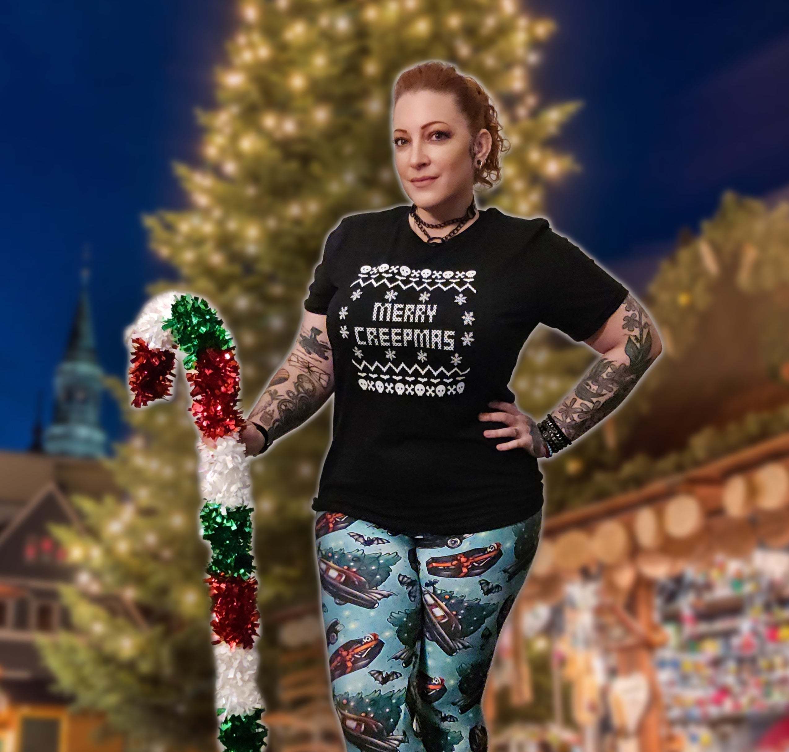 Christmas Merry Creepmas Ugly Sweater Tee - Unisex Shirt
