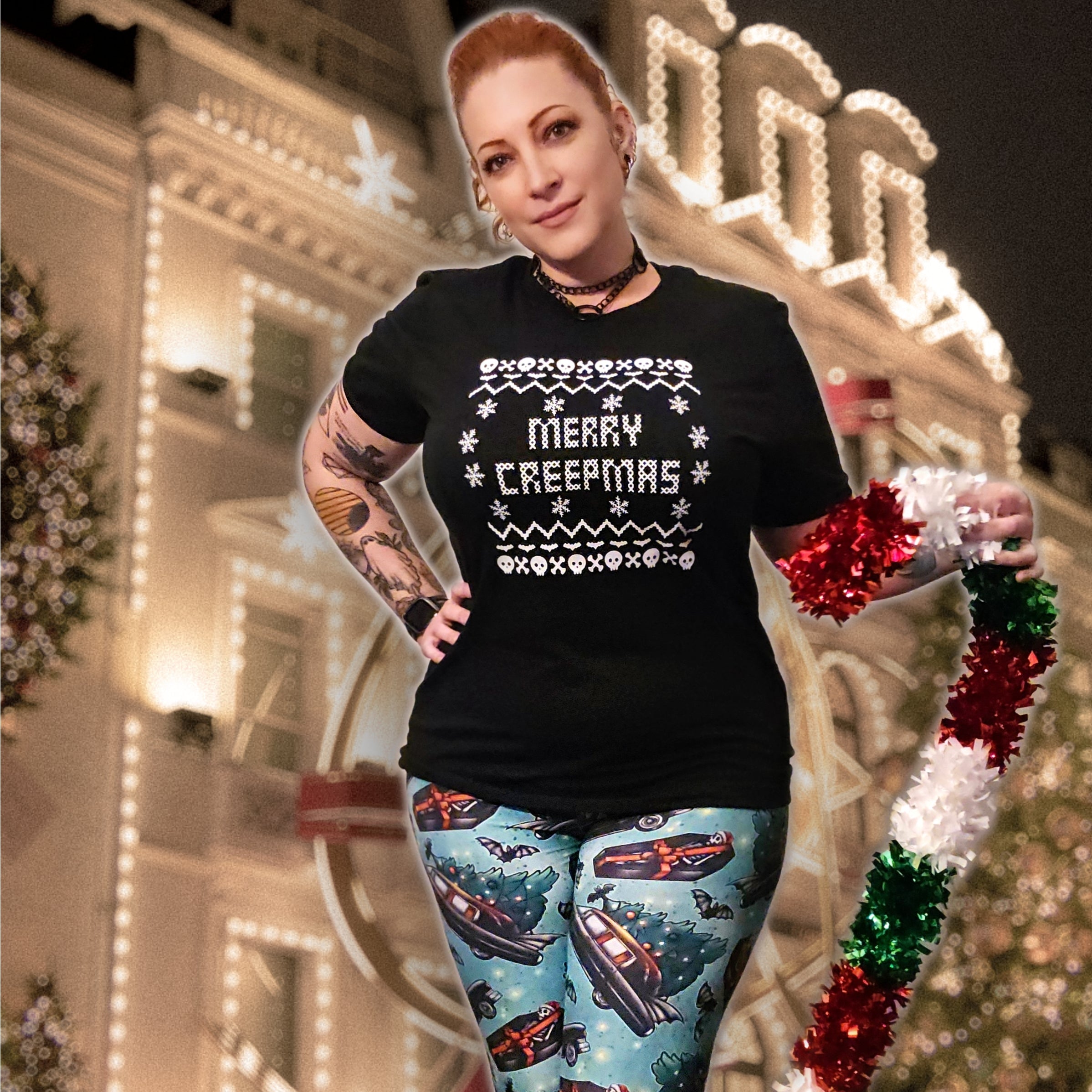 Christmas Merry Creepmas Ugly Sweater Tee - Unisex Shirt